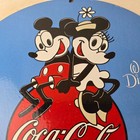 Vintage Coca Cola Sign - Mickey Mouse Refreshing Soda Gas Porcelain Disney Sign