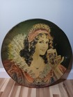 Beer Advertising Barware Vtg Falstaff Charger Bar Maid Lady Tray 