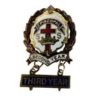 Vintage Episcopal Sunday School Pin Third Year   Honor Third Year Pin Lot Of 2
