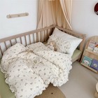 Baby Kids Muslin Duvet Cover With Grey Rabbit  1pc Pure Cotton Kids Bedding C   