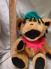 Vtg Steven Smith Grateful Dead Rasta Dancing Bear Plush Yellow Green Hat 14  90s