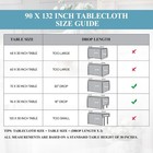 1 Pack Tablecloth 90   132inch Rectangle Table Cloth Polyester  Stain Wrinkle