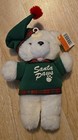 Vtg Dan Dee Christmas Santa Paws 12  Plush Teddy Bear White Green Shirt Hat Nwt
