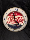 1950 s Pepsi-cola  pre Double Bubble  Lighted Wall Clock