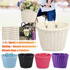 Woven Bicycle Basket Childrens Bike Front Handlebar Baskets Scooter Front Storag