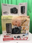 Canon Eos Rebel T7i Digital Camera Kit With Lenses  Flash  Tripod   Accessories
