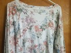 J jill Top Tee  Cotton Blend Floral Size Xl Long Sleeve