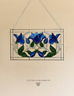 Knightshayes Flowers Vines Handcrafted Pieces Tiffany Stained Glass 21x12 In