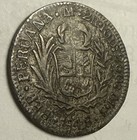 1848 Peru 2 Reales Silver Coin Lima Mint 0 903 Fine 10d 20g