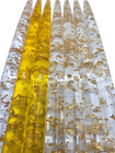 Vintage Lucite Acrylic Confetti Faux Taper Candlesticks Mcm Set Of 7