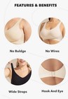 Shapermint Daily Comfort Wirefree Shapewear Bra Size L Black