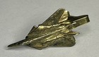 Vintage Grumman Us Navy F-14 Tomcat Gold Tone Metal Jet Tie Clip