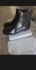 Men Sandro Black Leather Chelsea Pull On Boots Size 12   Eu 45 -  799