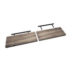 New Vision Home Acacia Floating Shelves Set Of 2 Wall Mounted 24  Wood Shelves