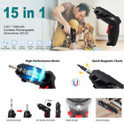 15 In 1 Power Tool Rechargeable Cordless Electric Screwdriver Drill Kit Wireless