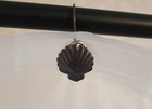 Set Of 12 Decorative Seashell Shower Curtain Hooks Rings Hangers Bronze Finish