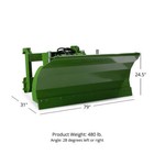 Titan Attachments 79  Hook   Pin Dozer Blade Attachment  Hydraulic Blade Angling