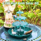 3-tier Solar Bird Bath Fountain 1200mah Battery  6 5w Solar Powered Water Pump