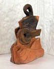 Abstract Modernist Art Pottery Mcm Brutalist Sculpture Statue 9 5  Signed Junko