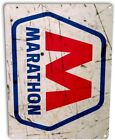 Marathon Gasoline Gas Dealer Oil Garage Retro Vintage Wall Decor Metal Tin Sign