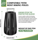 Durable Replacement Rubber Tips For Trekking Poles - Universal Anti-slip Hiking