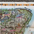 1958 Large Map Of Disneyland  Very Rare Item