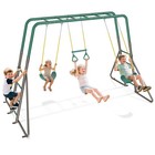 Metal Swing Set For Kids Playground Set Children Outdoor Backyard W swing ladder
