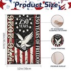 250th Anniversary Garden Flag - 12 X 18 Inch Fade-resistant Double 250th B