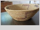 African Basket Coiled 6 75  X 2 5  Vintage