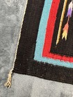 Vintage Navajo Rug Yei Woven Wool Double Sided  34x26  Colorful Southwestern