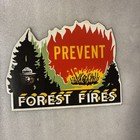 Smokey The Bear Porcelain Sign Park Ranger Prevent Forest Fires     