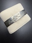 Vtg Wendell August Pewter Flowers Cuff Bracelet   Adjustable