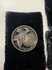 Vtg Antique Victorian Brass Button Lot Of 6 Strawberry  Lion  Butterfly  Chess