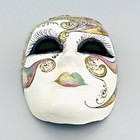 Venetian Mask Wall Hanging Hand Made Artist Signed Made In Italy Pastels   Gold