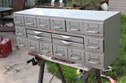 Equipto Vintage 18 Drawer Metal Parts Cabinet 34  X 13 1 2  X 11 
