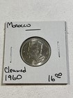 1960 Morocco 1 Dirham Silver Coin Cleaned