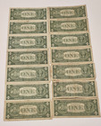 1957  1 Dollar Bill Silver Certificate Blue Seal Note U s Currency Lot Of  14