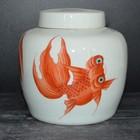 Chinese Jingdezhen Famille Rose Porcelain Goldfish Pattern Pot Tea Caddy 6 10 