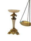 Antique Scales Of Justice   Candle Holders Set Usa Plastic   Metal