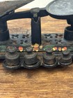Vintage Miniature Toy Cast Iron Balance Scale W  Weights And Pan Complete