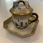 Royal Copenhagen Flora Danica Custard Cup Lid Stand Wow