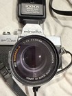 Vintage Minolta Srt201 35mm Camera 50mm Rokkor-x Lens Rokinon 3000 Md Flash Lot 