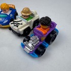 Fisher Price Little People Wheelies Lot Of 3 Safari Hotrod Car