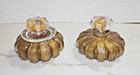 Vintage Murano Hand Blown Glass Gold Vanity Powder Jar   Perfume Bottle