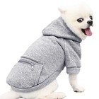  Pet Dog Cold Weather Coat With Pocket Winter Dog Hoodie Warm Medium Y02-grey