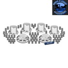 Belmor Flat Top Kit Wheel Hub Axle Cover Kit Chrome 33mm Screw On Lug Nuts New 