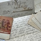 Antique Vintage Greeting Postcards Letters 1905 1912 Photo 1918 Certificate 1942