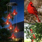 Solar Color Changing Wind Chime Light Led Hanging Lamp Bird Ball Garden Decor