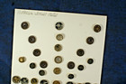 Bc2 - Vintage  Antique Buttons  Victorian Small Metal  48 Buttons  Approx 1 2 In