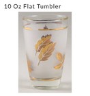 Vintage Libbey Golden Leaf Glasses     Set Of 5 Frosted Tumblers With 22k Gold